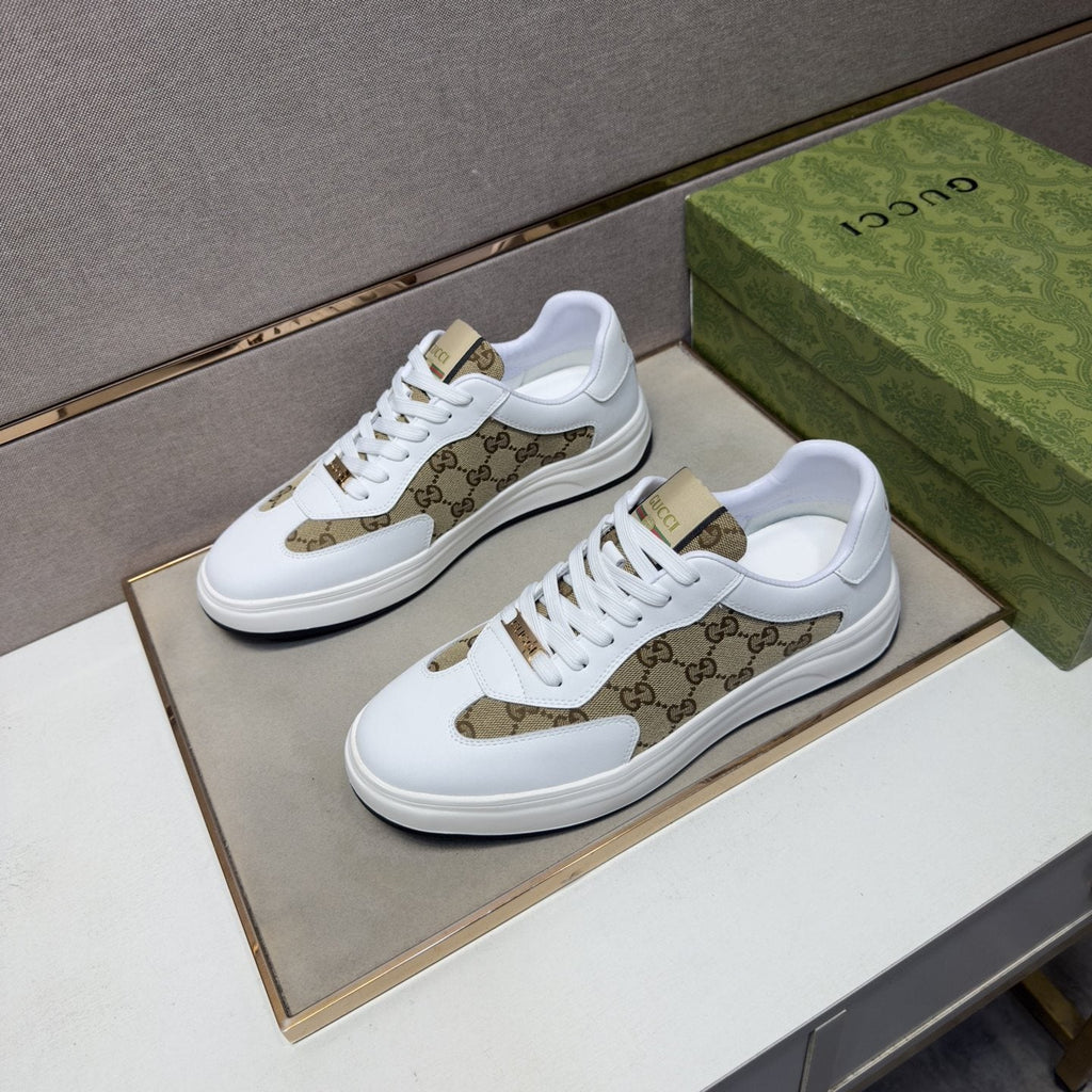 Gucci Men's Patterned-Panel Sneakers — front