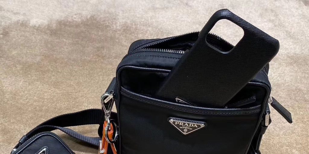 Prada Nylon Crossbody Bag with Strap Pouch — detail