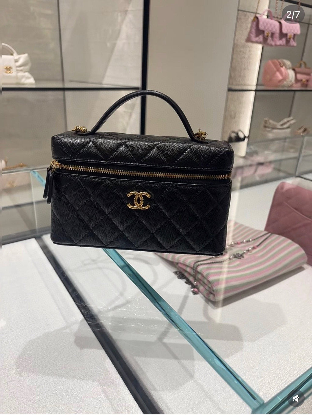 Chanel Quilted Vanity Top-Handle Bag — hero