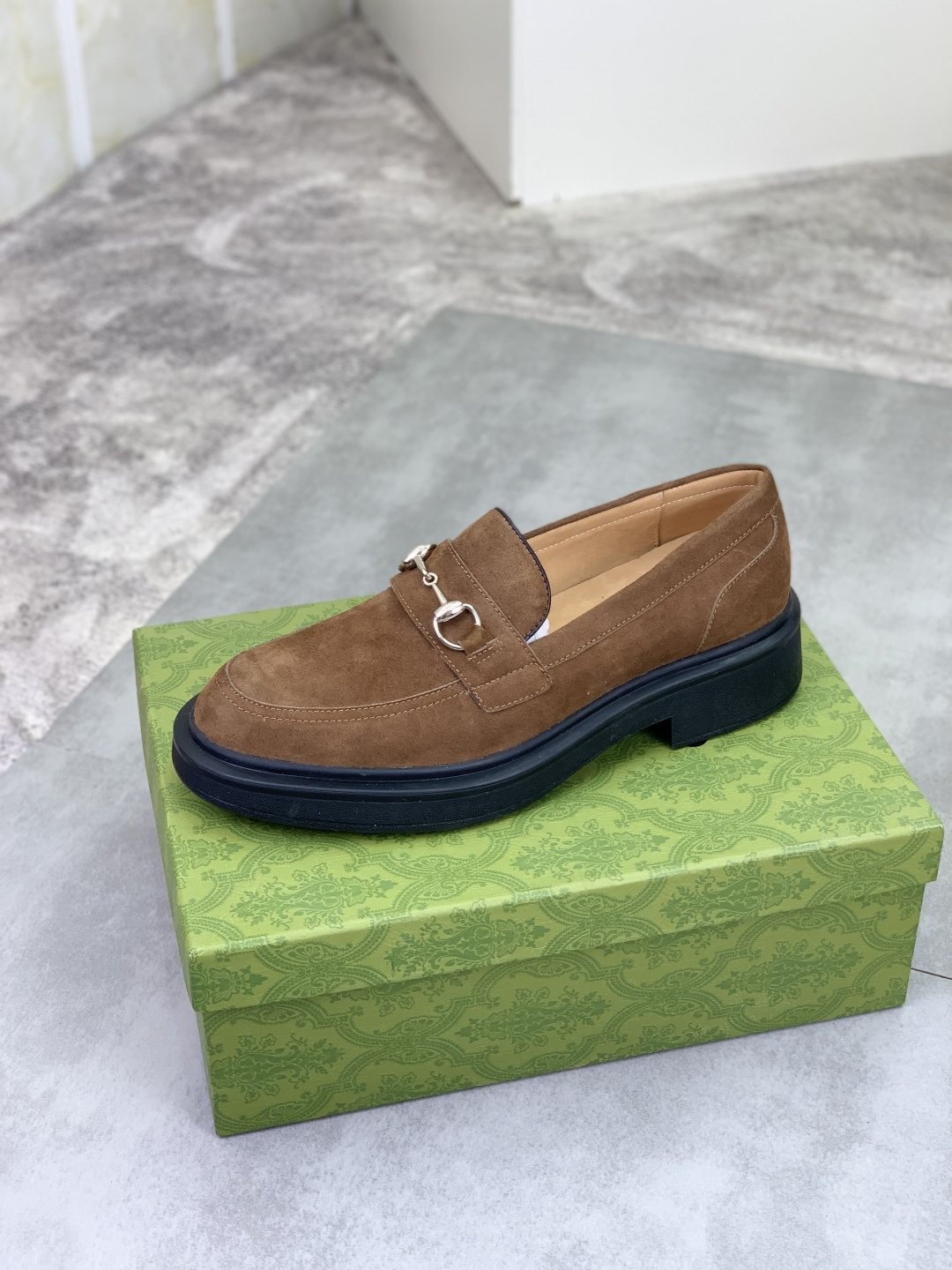 Gucci Men's Metal-Bit Loafers — side
