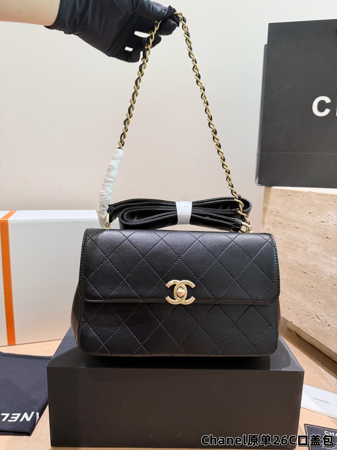 Chanel CF Diamond-Quilted Flap Shoulder Bag — hero