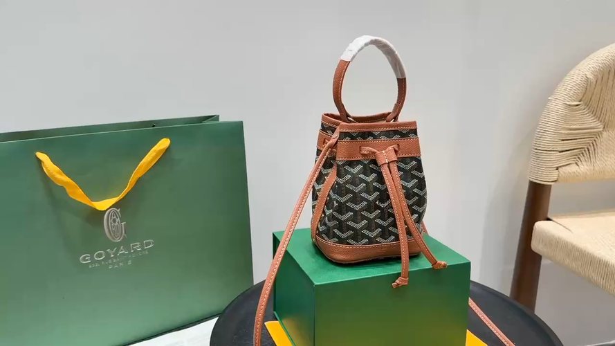 Goyard Oval Handle Drawstring Bucket Bag — hero