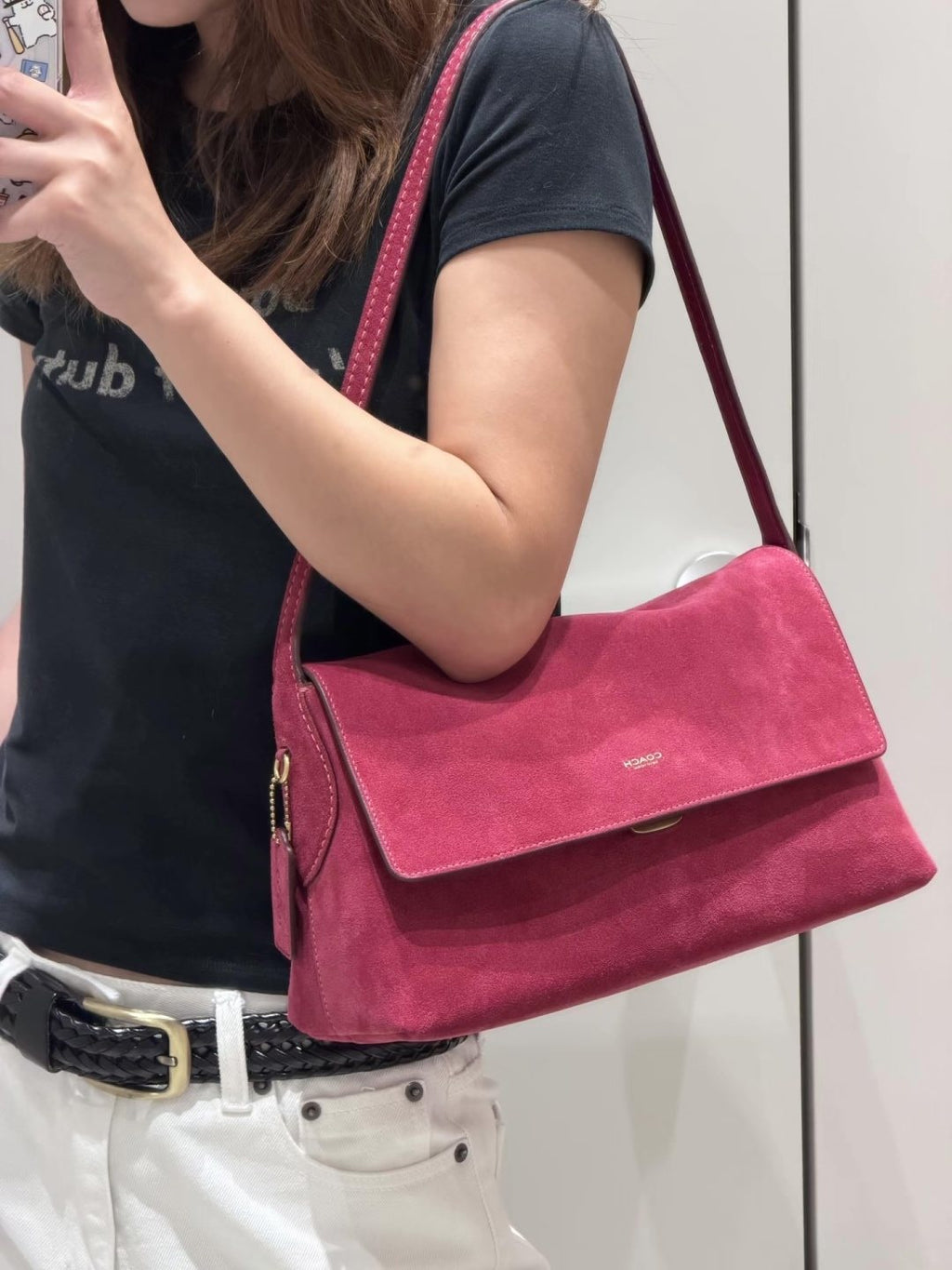 Coach Chelsea Suede Shoulder Bag — model