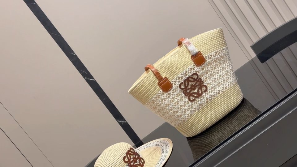 Saint Laurent Open-Weave Basket Bag — front
