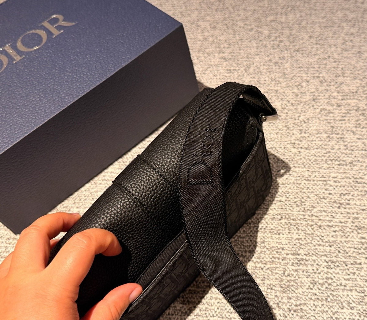 Dior Saddle Crossbody Bag with Curved Flap — detail