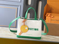 Louis Vuitton Shopper Tote with Green Trim — hero