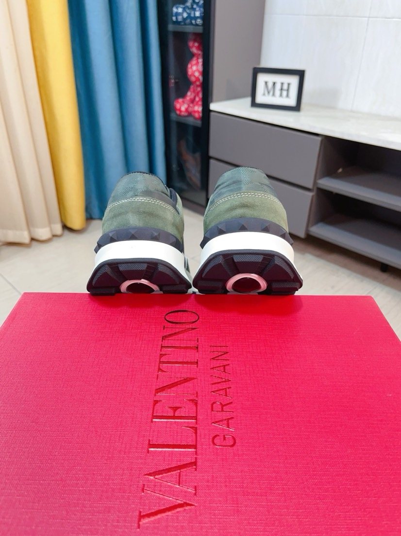 Valentino Paneled Low-Top Sneakers — back