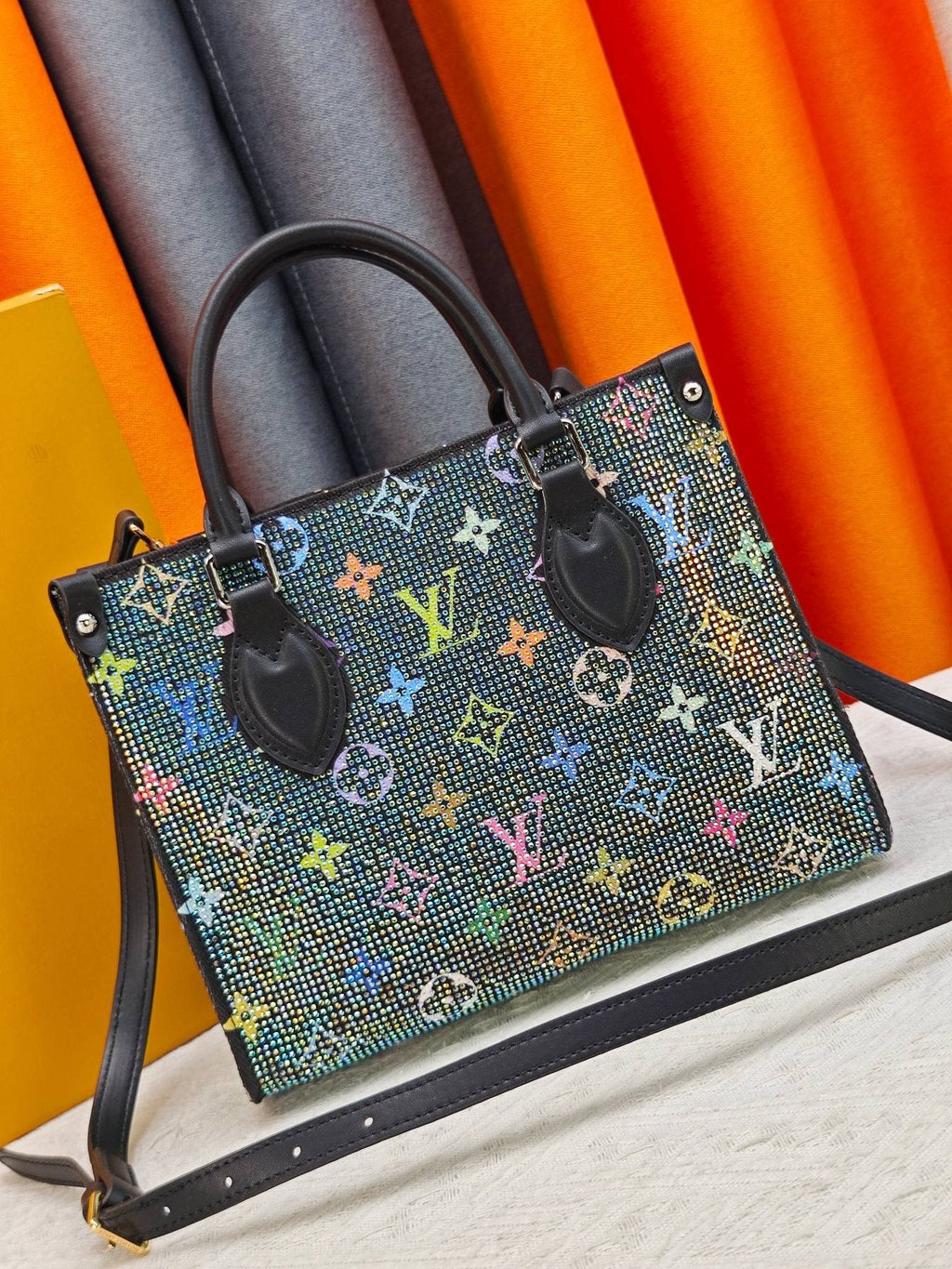 Louis Vuitton OnTheGo Patterned Tote with Round Pouch — back
