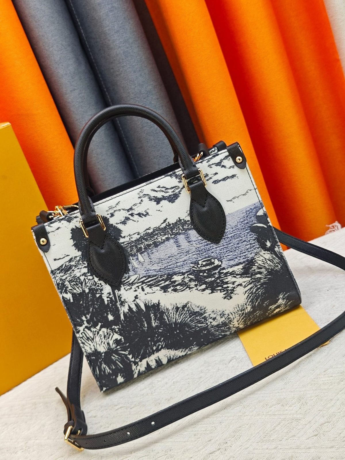 Louis Vuitton OnTheGo Patterned Tote with Round Pouch — back