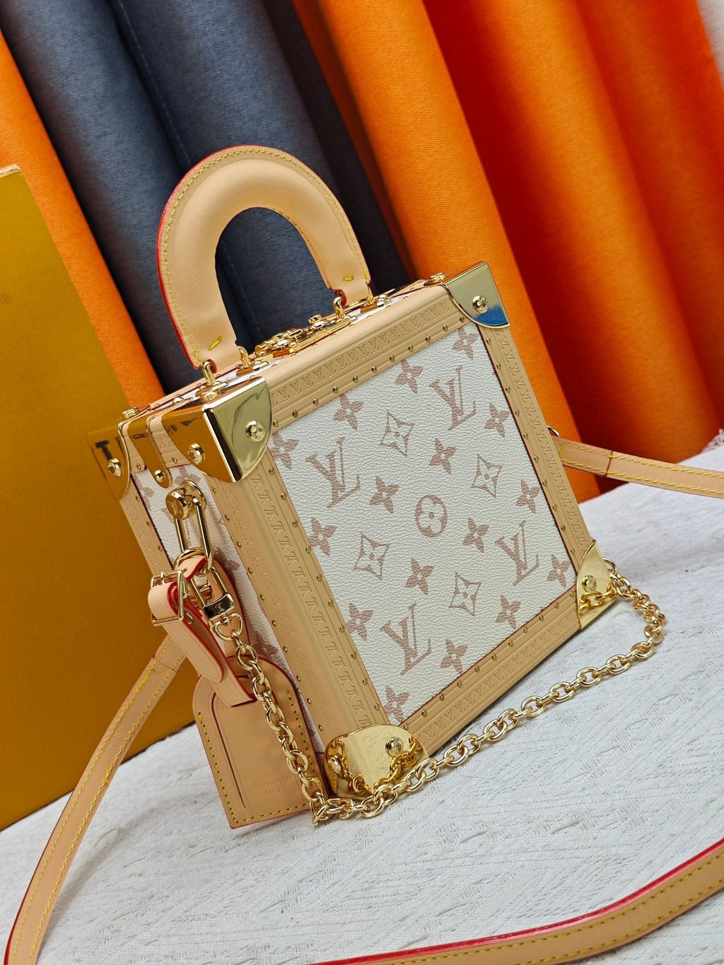 Louis Vuitton Square Trunk Monogram Dune Bag — front