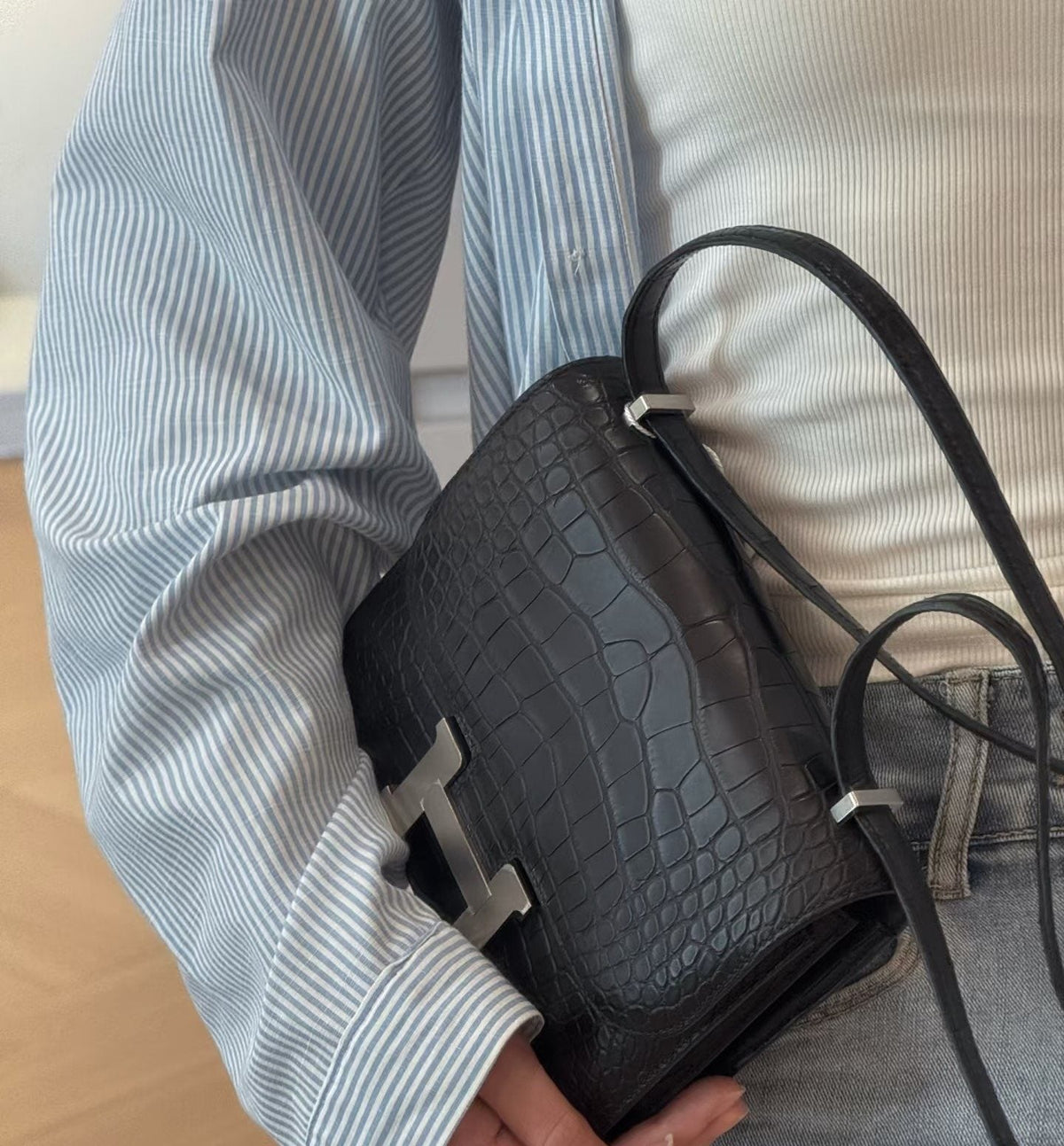 Hermès H-Clasp Flap Shoulder Bag — model