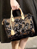 Rounded Floral Top-Handle Handbag — hero