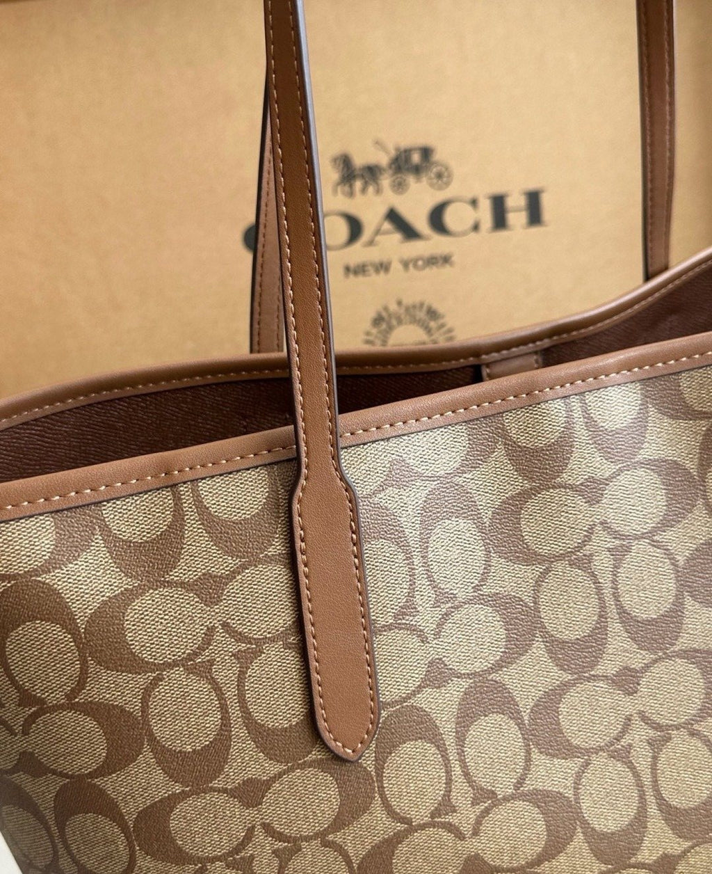 Coach City Signature Tote Bag — detail