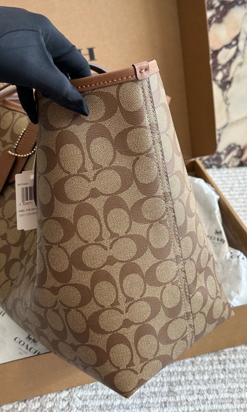 Coach City Signature Tote Bag — side