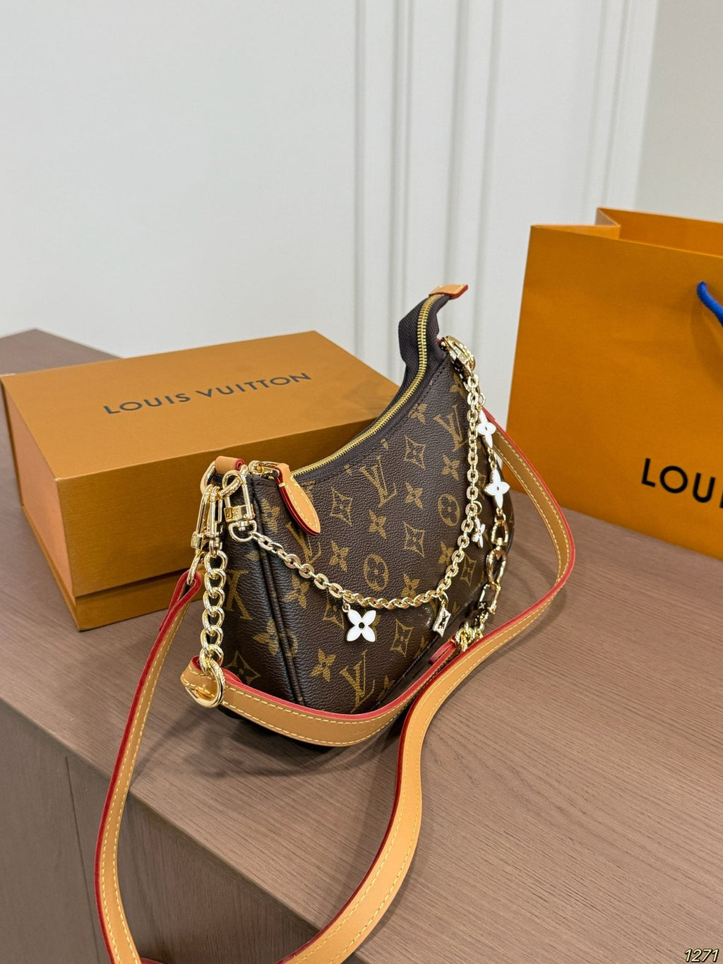 Louis Vuitton Monogram Flower Charm Shoulder Bag — side