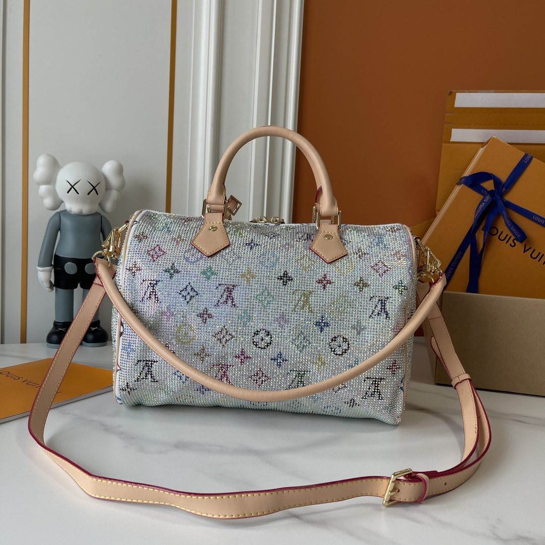Louis Vuitton Speedy Bandoulière Crystal-Embellished Boston Bag — hero