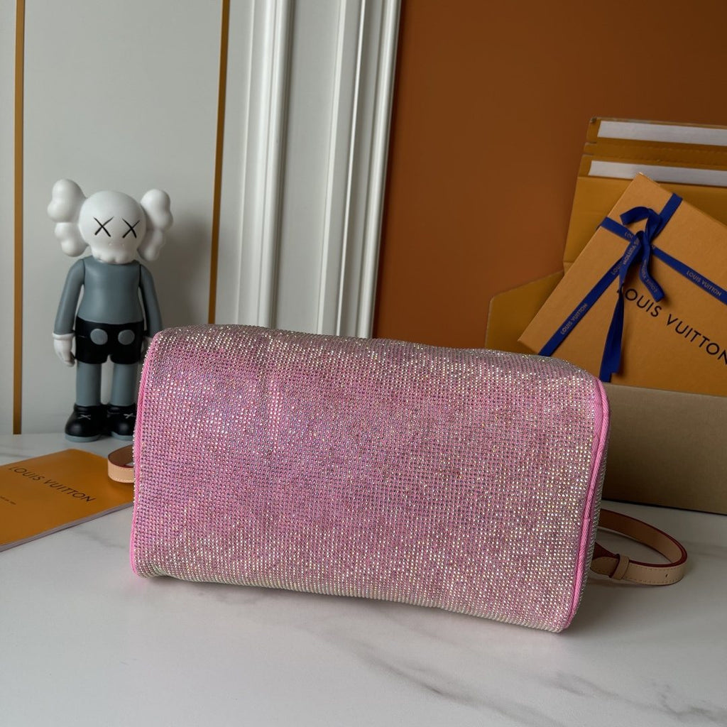 Louis Vuitton Speedy Bandoulière Crystal-Embellished Boston Bag — detail