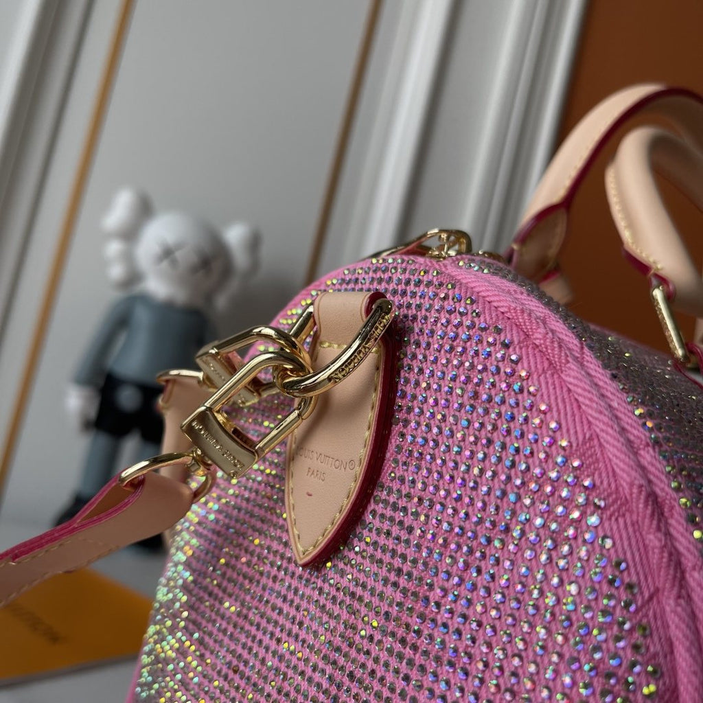 Louis Vuitton Speedy Bandoulière Crystal-Embellished Boston Bag — detail