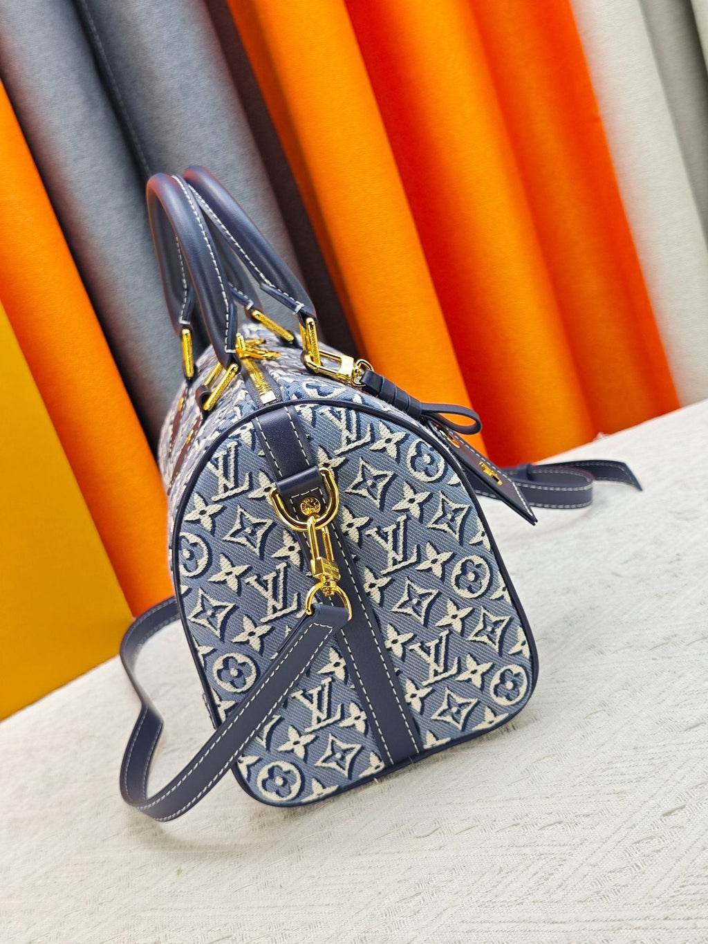 Louis Vuitton Speedy Soft Monogram Jacquard Handbag — side