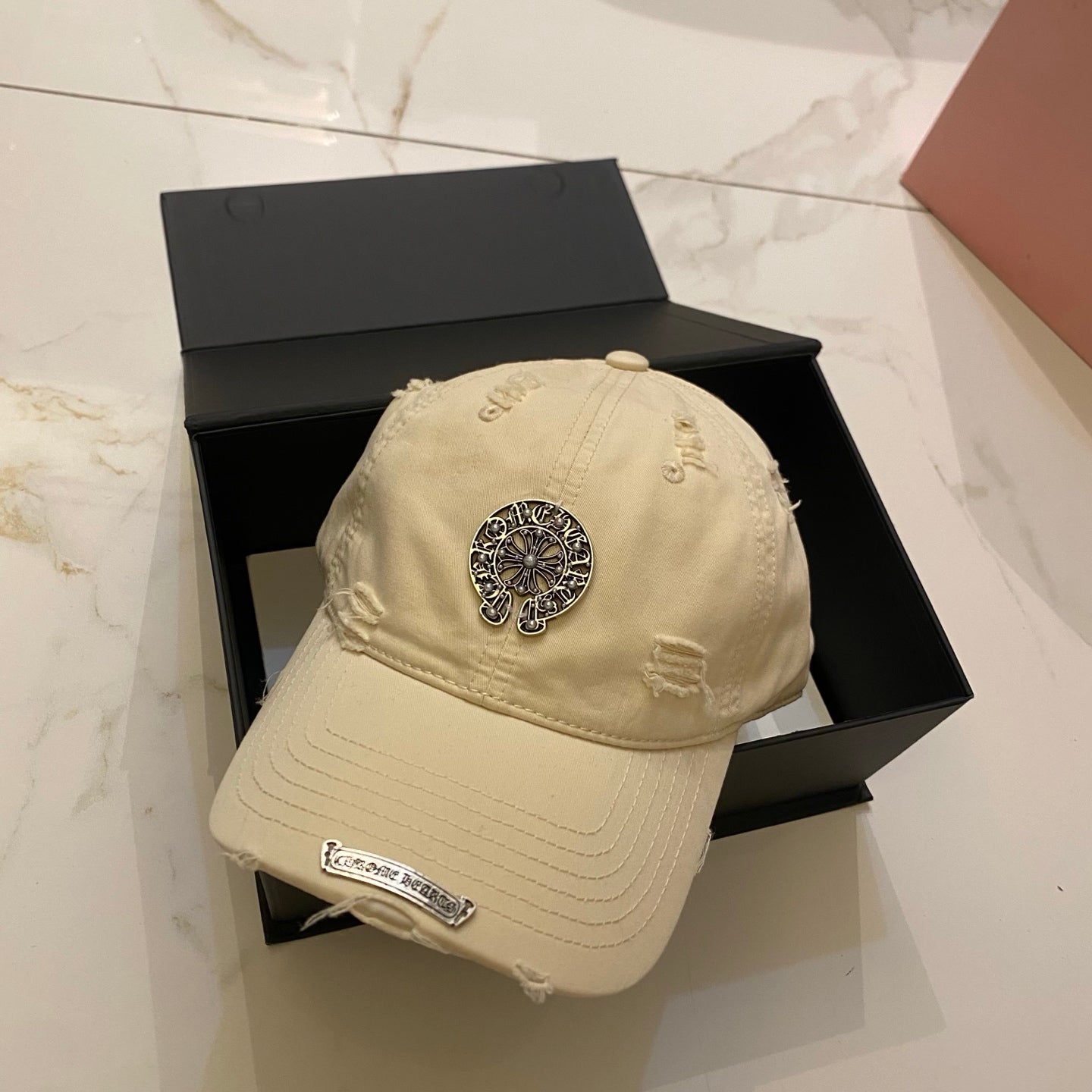 Chrome Hearts Distressed Baseball Cap