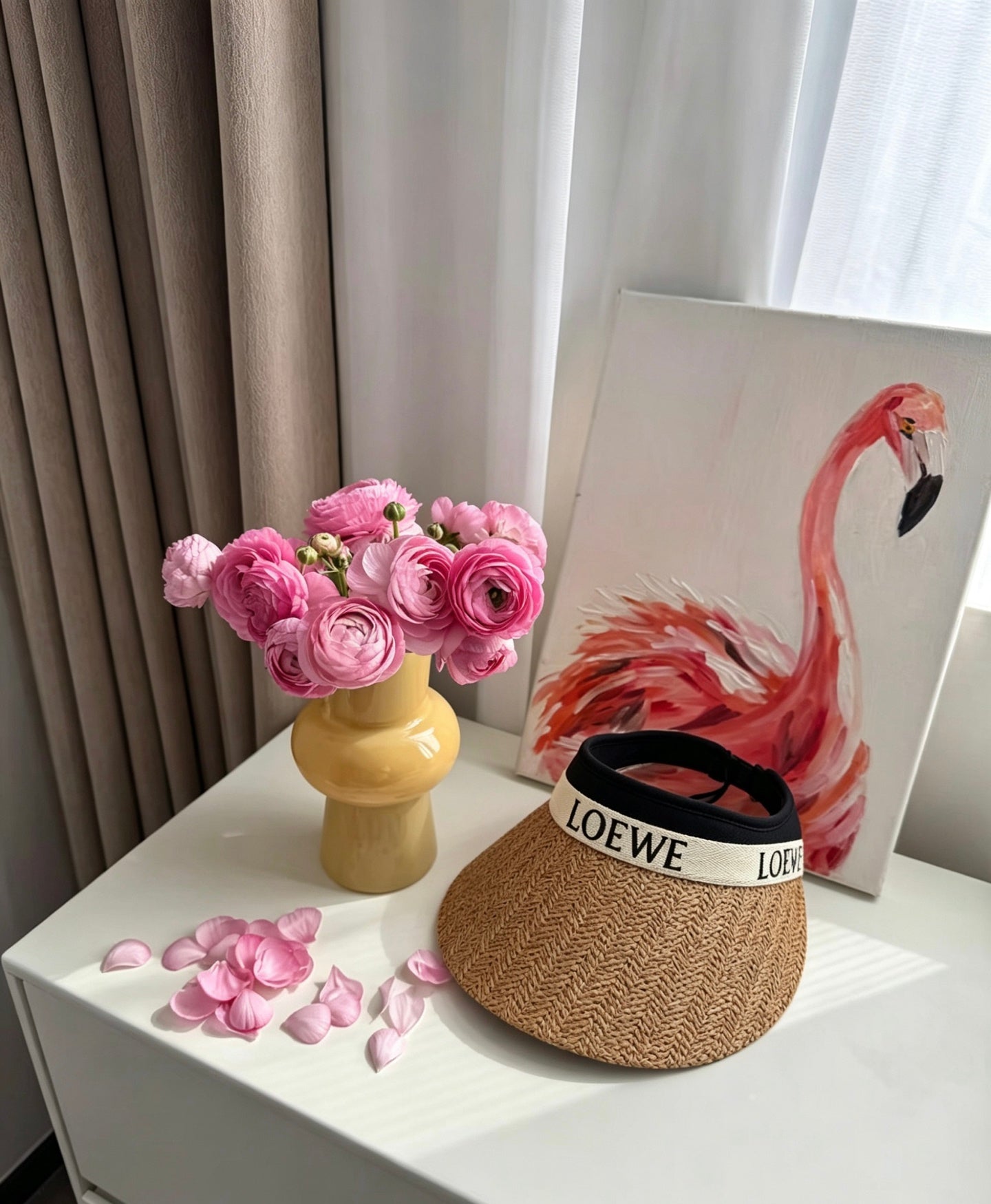 LOEWE Raffia Sun Visor Hat