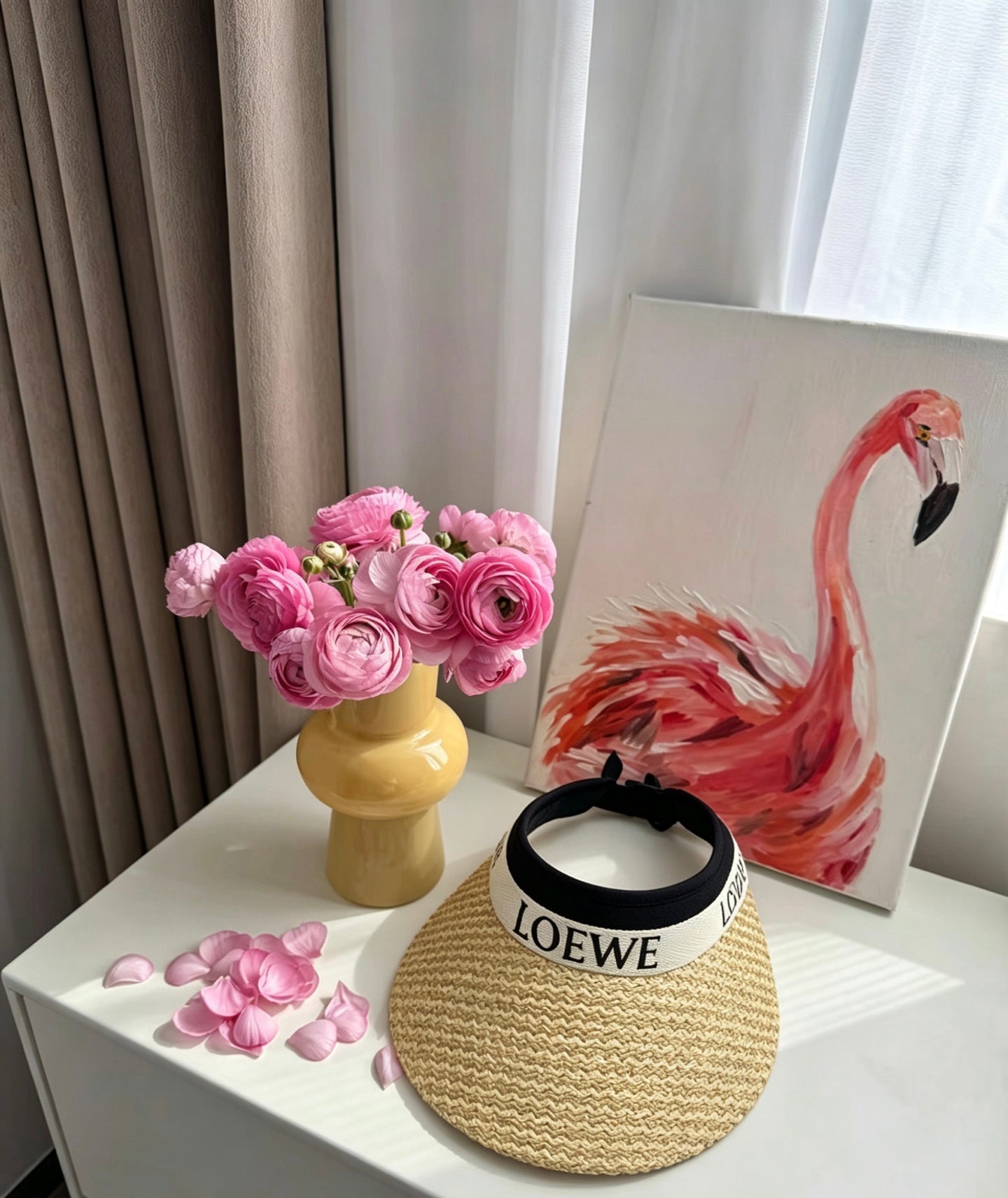 LOEWE Raffia Sun Visor Hat